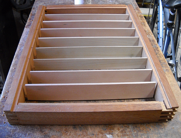Pre-assembly of mould, view one