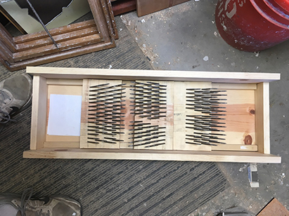 wool picker in progress